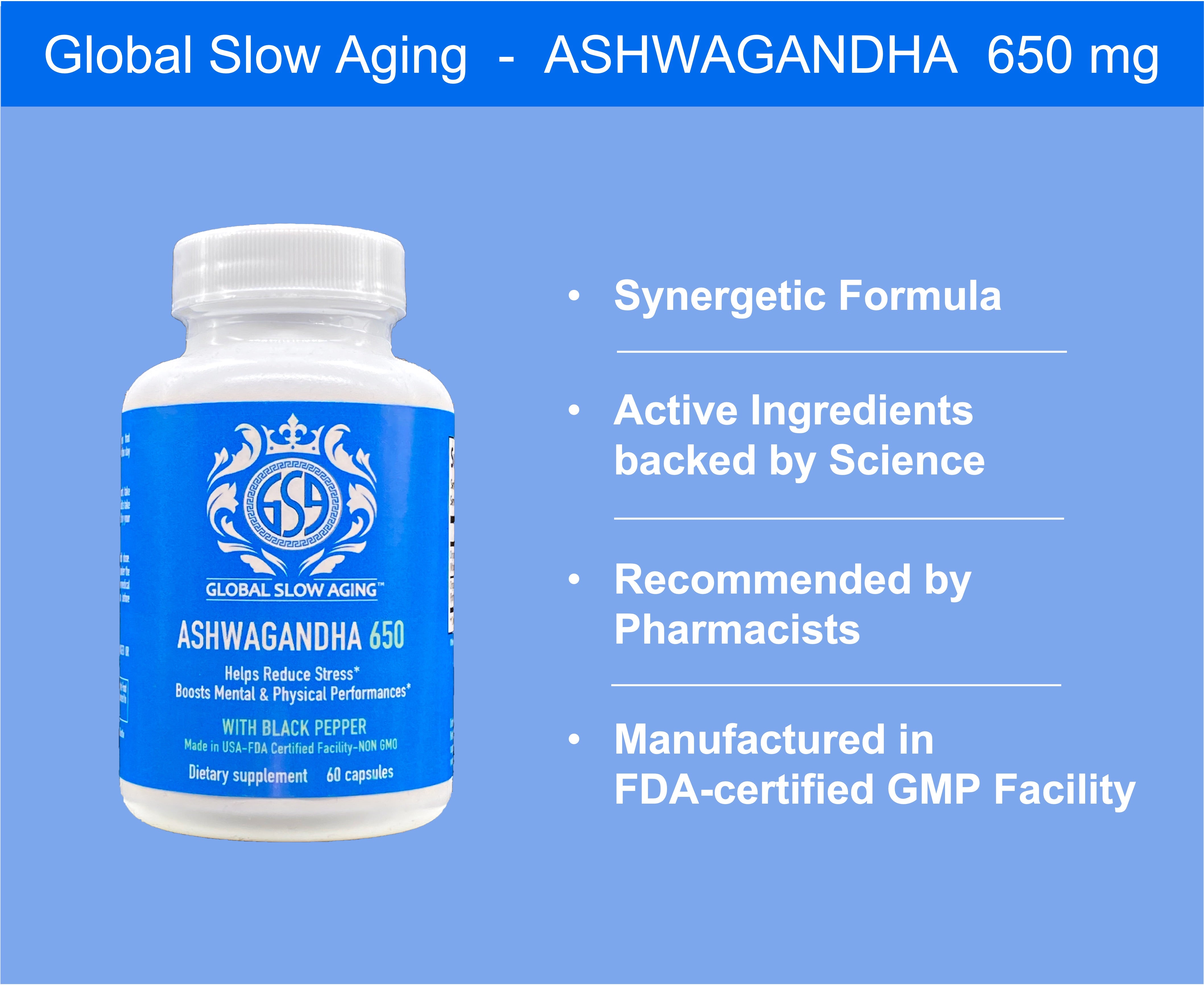 GSA Ashwagandha 650