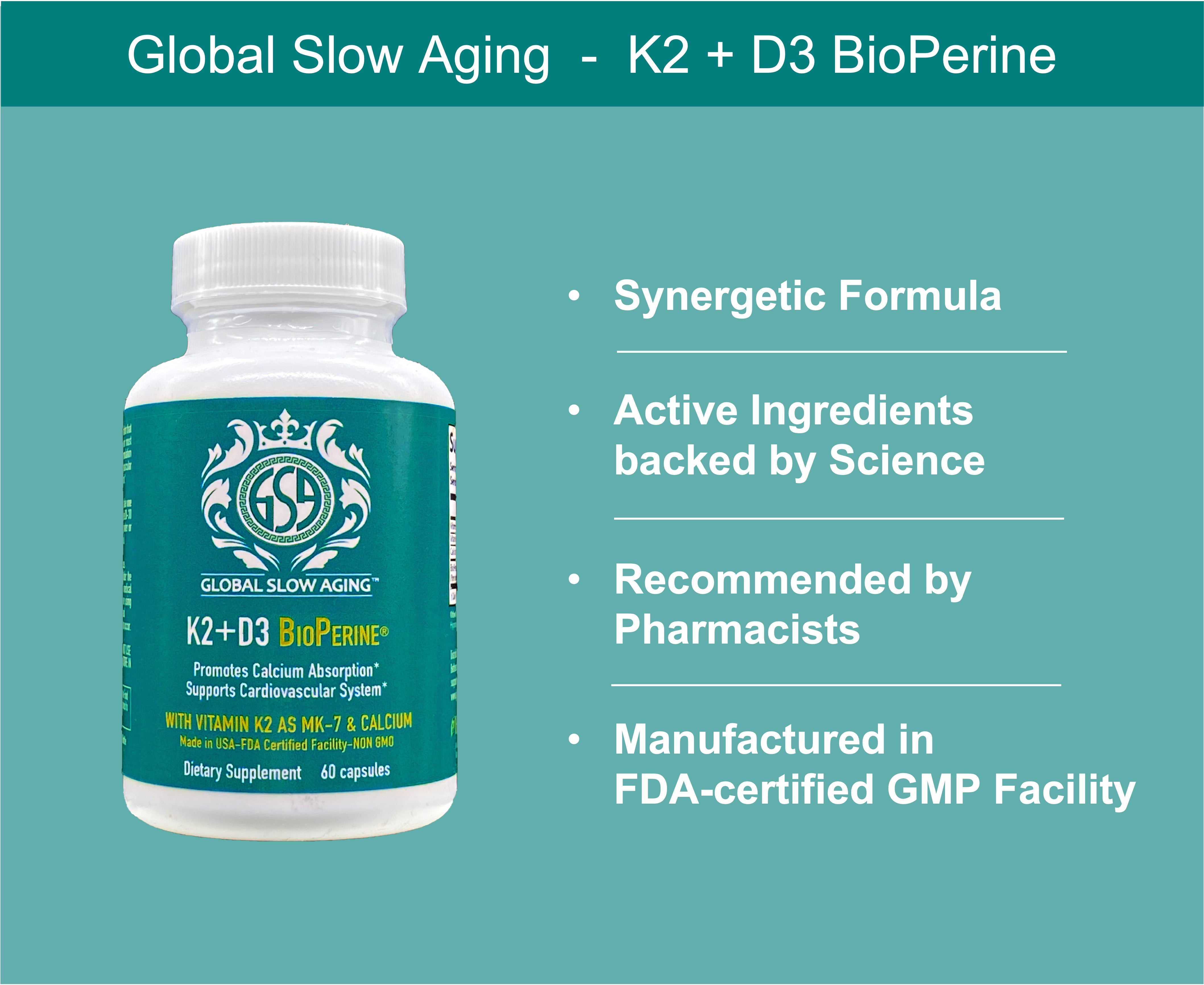 GSA K2+D3 BioPerine
